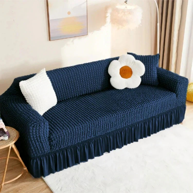 Turkish Bubble Sofa Covers Blue Color