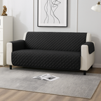 Ultrasonic Quilted Sofa Covers-Black