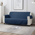 Ultrasonic Quilted Sofa Covers-Navy Blue