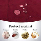 100% Waterproof Quilted Sofa Covers-Maroon