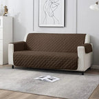 Ultrasonic Quilted Sofa Covers-Chocolate Brown