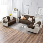 Ultrasonic Quilted Sofa Covers-Chocolate Brown