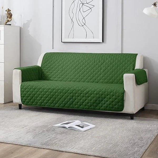 Ultrasonic Quilted Sofa Covers-Green