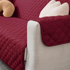 Ultrasonic Quilted Sofa Covers-Maroon