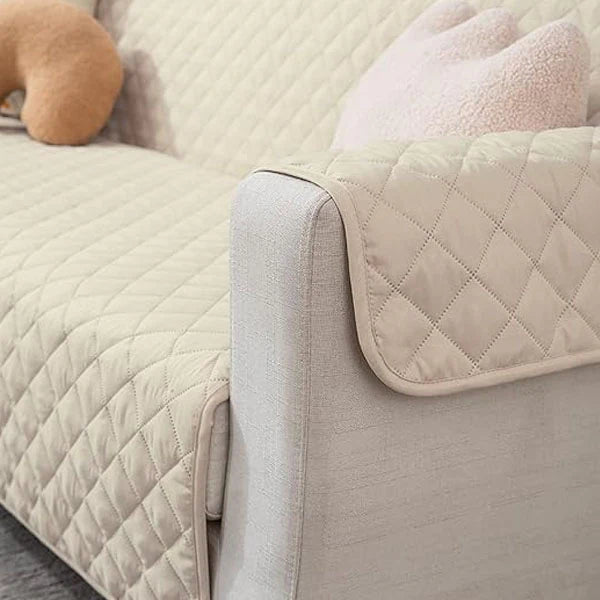 Ultrasonic Quilted Sofa Covers-Off White