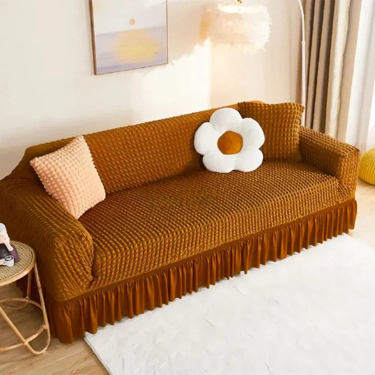 Turkish Bubble Sofa Covers Copper Color