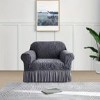 Velvet Stuff Zebra Style Sofa Cover-Grey