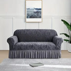 Velvet Stuff Zebra Style Sofa Cover-Grey