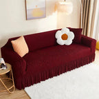 Turkish Bubble Sofa Covers Maroon Color