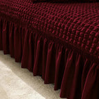 Turkish Bubble Sofa Covers Maroon Color