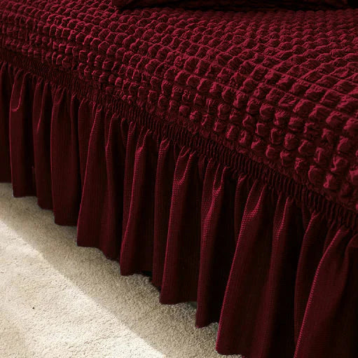 Turkish Bubble Sofa Covers Maroon Color
