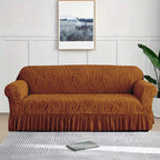 Velvet Stuff Zebra Style Sofa Cover-Med Brown