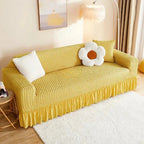 Turkish Bubble Sofa Covers Yellow Color
