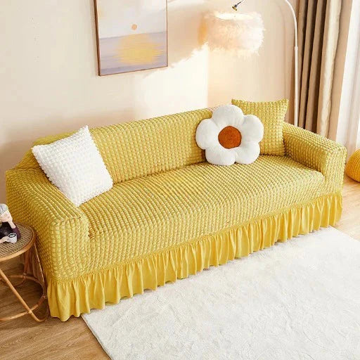 Turkish Bubble Sofa Covers Yellow Color